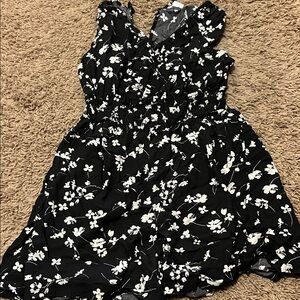 GAP Black and White Floral Jumpsuit